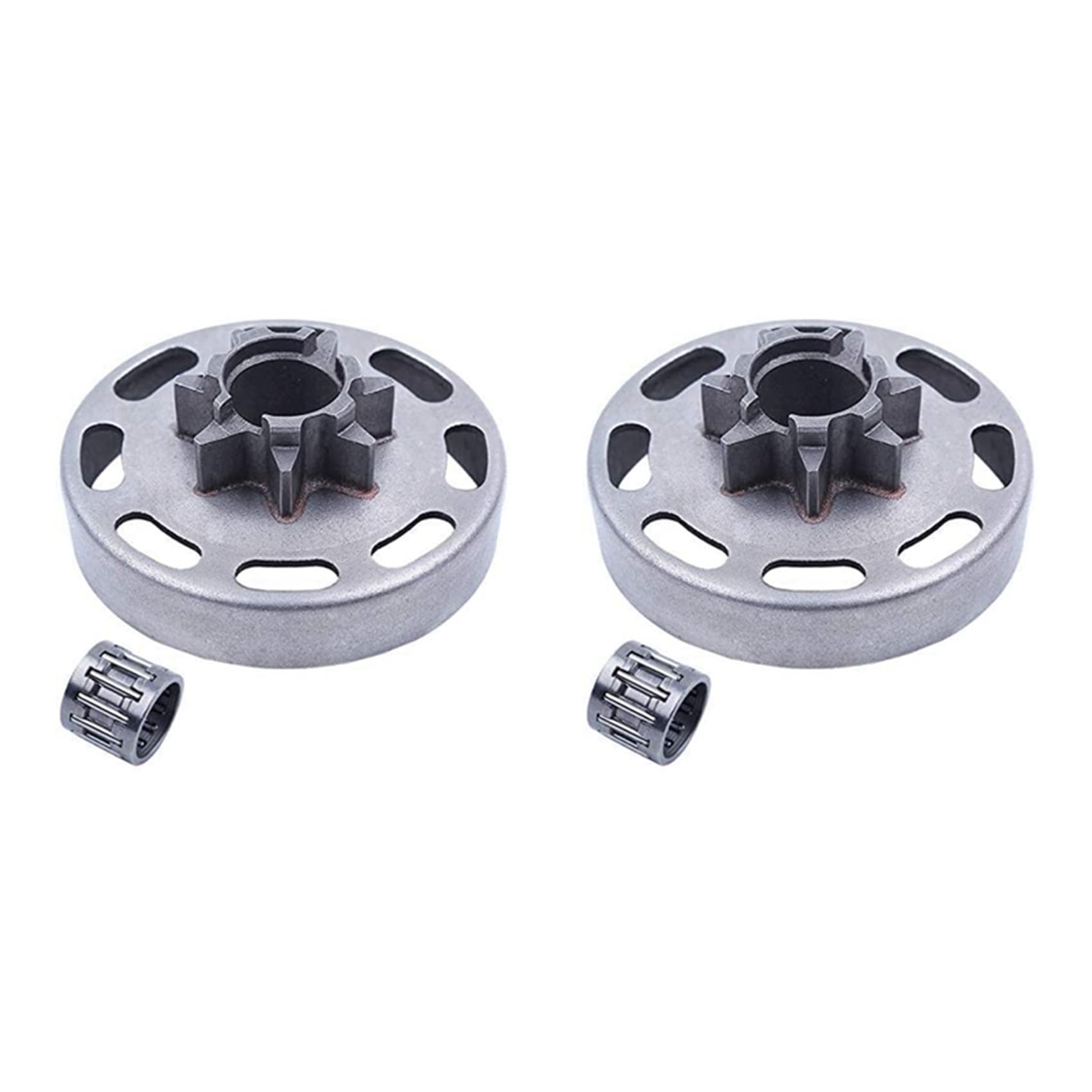 Jnchdghwa As Shown 2Set 325Inch 7T Sprocket Clutch Drum W Bearing Kit For 435 435E 440 440E Jonsered Cs2240 505 44 15-01