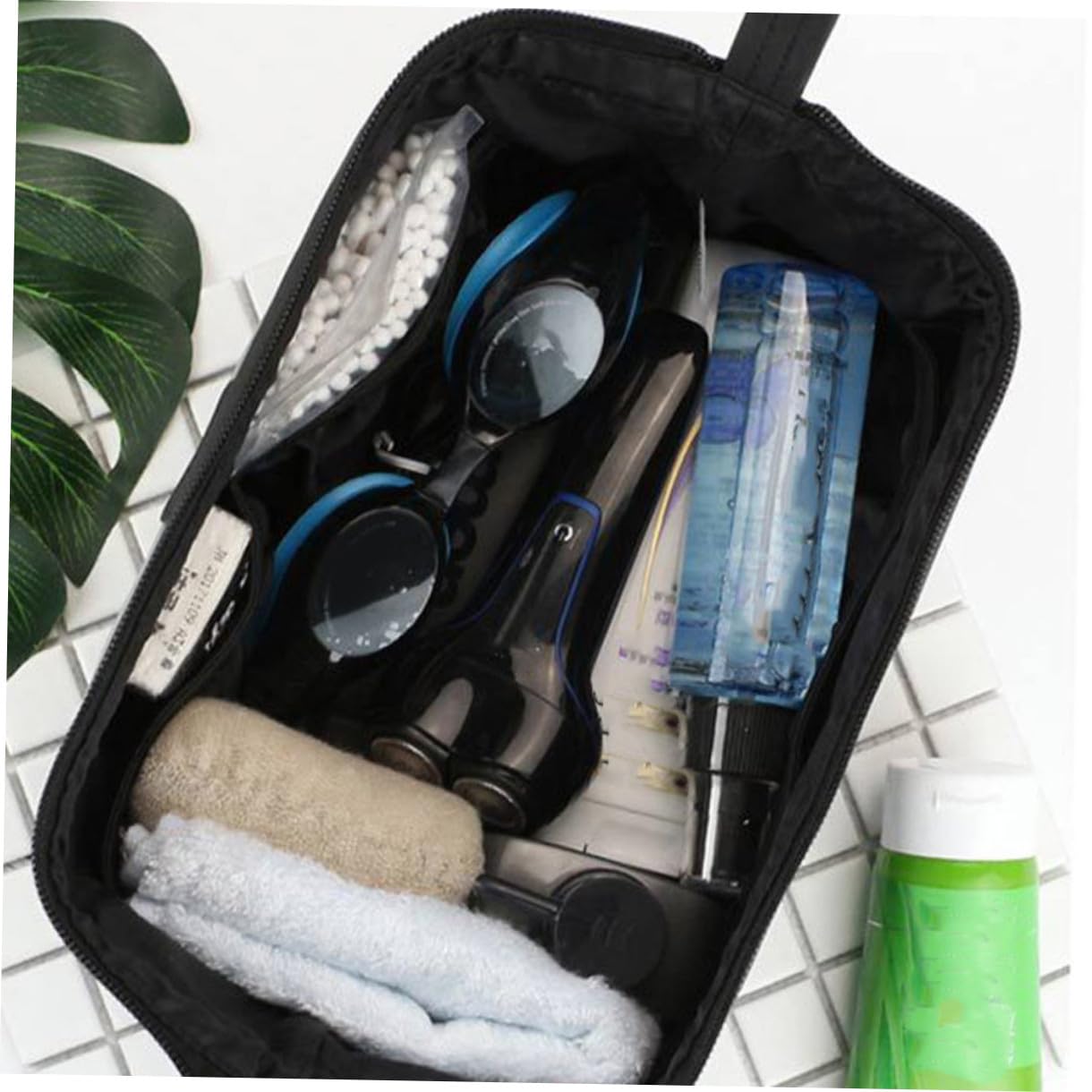 Gatuida Bolsa de Aseo para Hombre Neceser de Viaje Multifuncional con Duradera Compacto y Ligero para Cosméticos y Kit de Higiene Gris