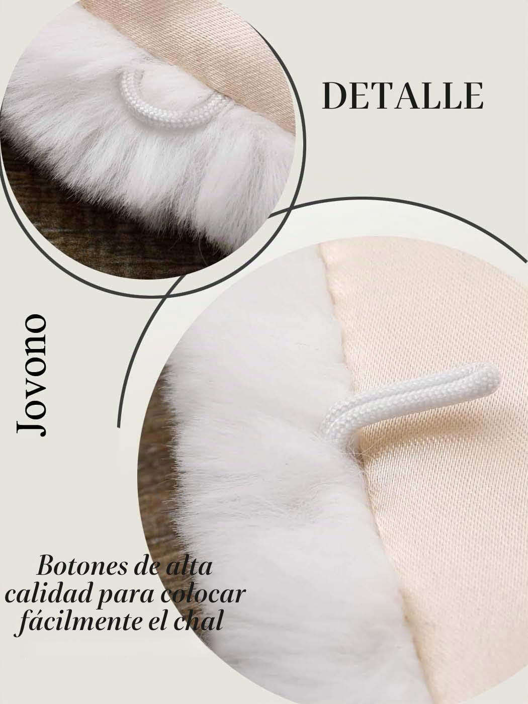 Jovono - Chal - para mujer Talla única Chal de Pelo con broche Estola Mujer para Invierno Fiesta Novia Bodas Para dama de honor