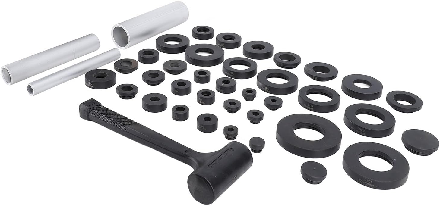 37PCS Bearing Installation Kit, Bearing Installation Tool Set, Oil Installer with Nylon Drift, Metal Sleeves for Bearings Bushings, Includes Storage Box