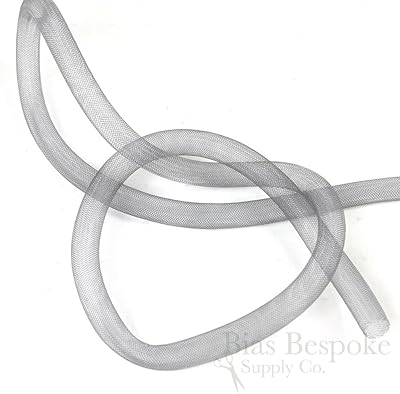 25 Yards of 15mm Tubular Horsehair Trim, Medium Gray