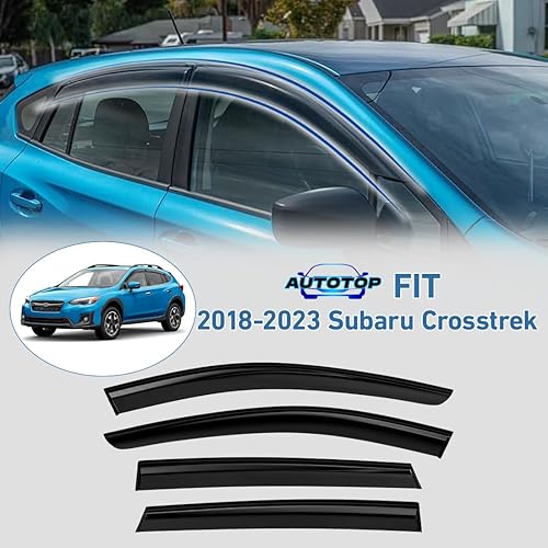 Miniatura 2 de AUTOTOP 4 deflectores de ventana, protectores de lluvia solar para Chevy Silverado 2019-2020 Crew Cab