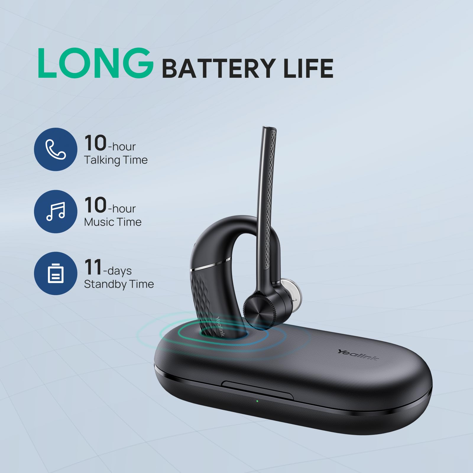 Yealink BH71 Pro Bluetooth Headset Wireless Freisprech-Bluetooth-Ohrhörer mit Ladeetui, 4 Mikrofon Geräuschunterdrückung In Ear Kopfhörer mit dongle,2 Geräte Verbindung für PC,Phone,Teams-Zertifiziert