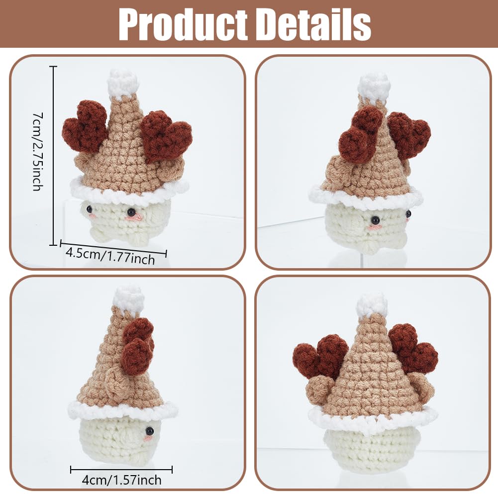 Kit Crochet Débutant - Pour Faire Un Ange Ornement En Laine - Taille ~15cm, Avec Guide - Loisir Créatif Noël