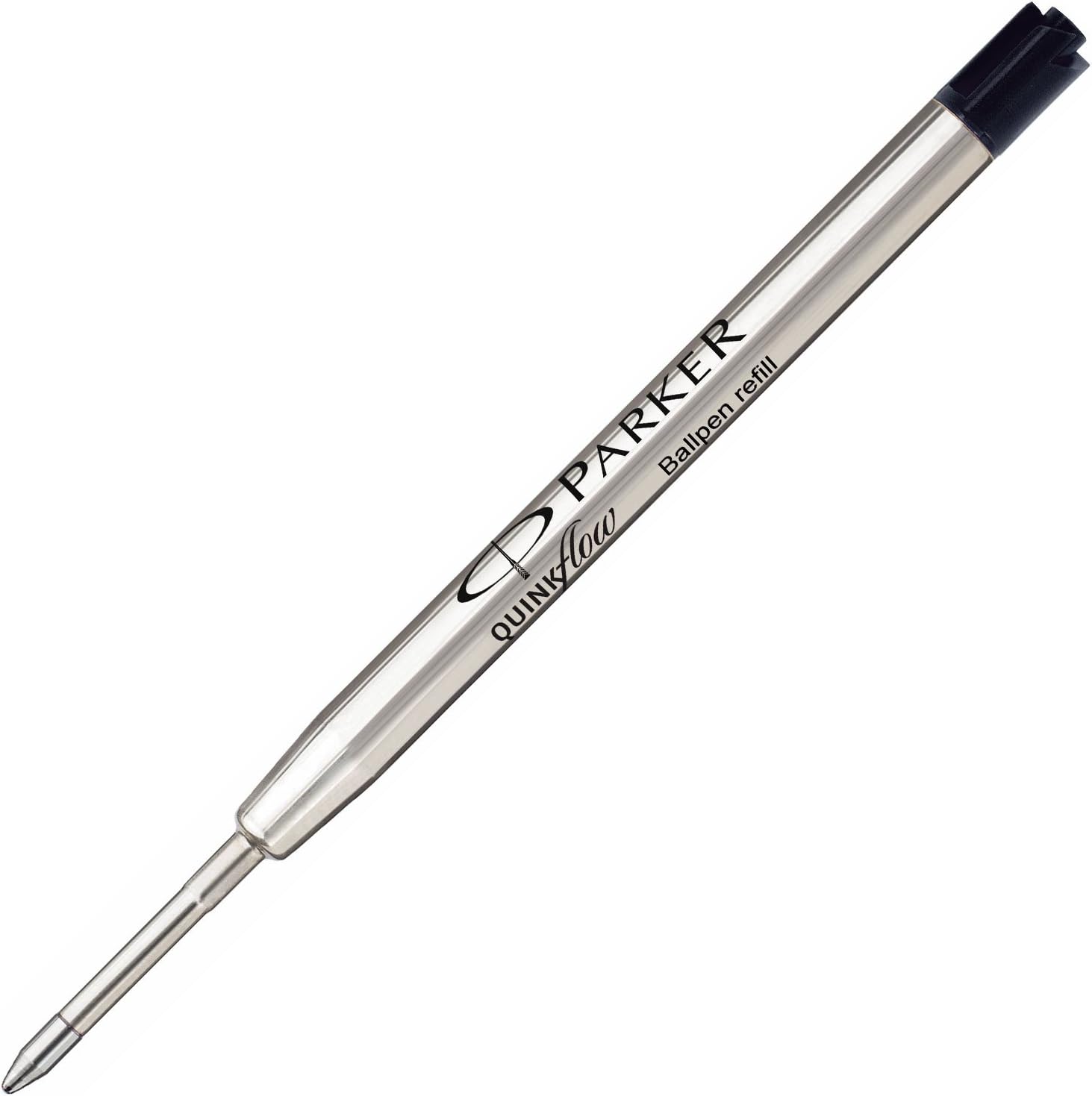 PARKER QUINKflow Ballpoint Pen Ink Refill, Medium Tip, Black, 1 Count