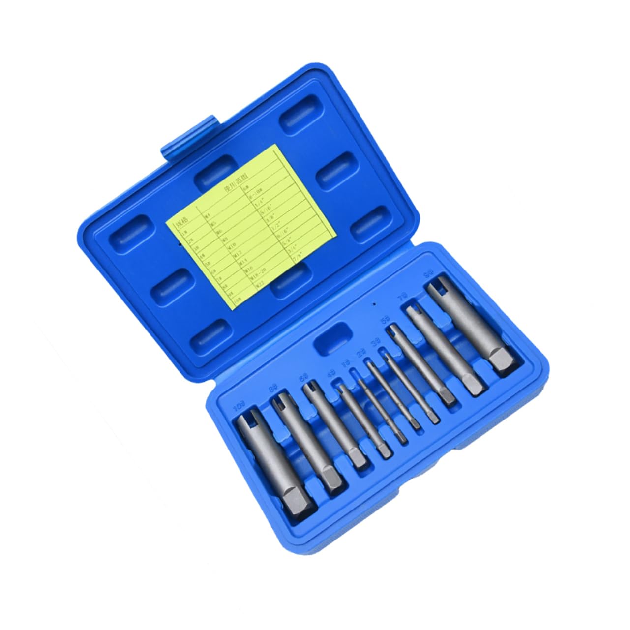 Mipcase Kit Estrattore di Viti Spanate Design a 4 Artigli 178 Cacciavite in Lega, 10 Pezzi per Rimuovere Maschi Rotti e Bloccati