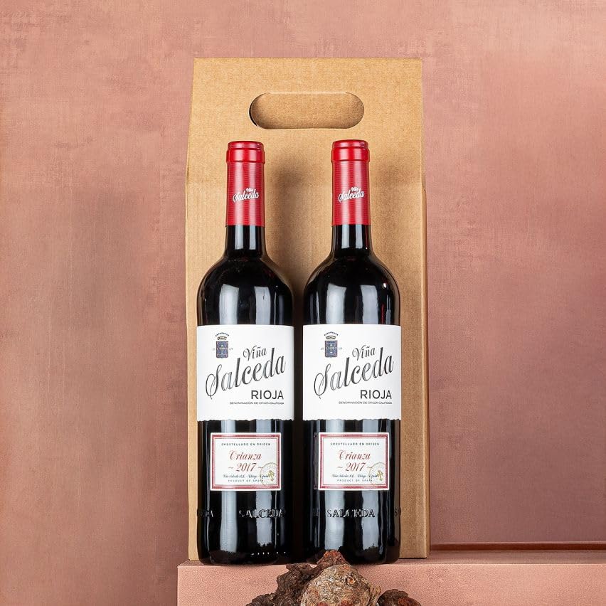 EUROLOTES Viña Salceda Rioja Crianza 2018, Vino Tinto, 750ml, 2 Botellas