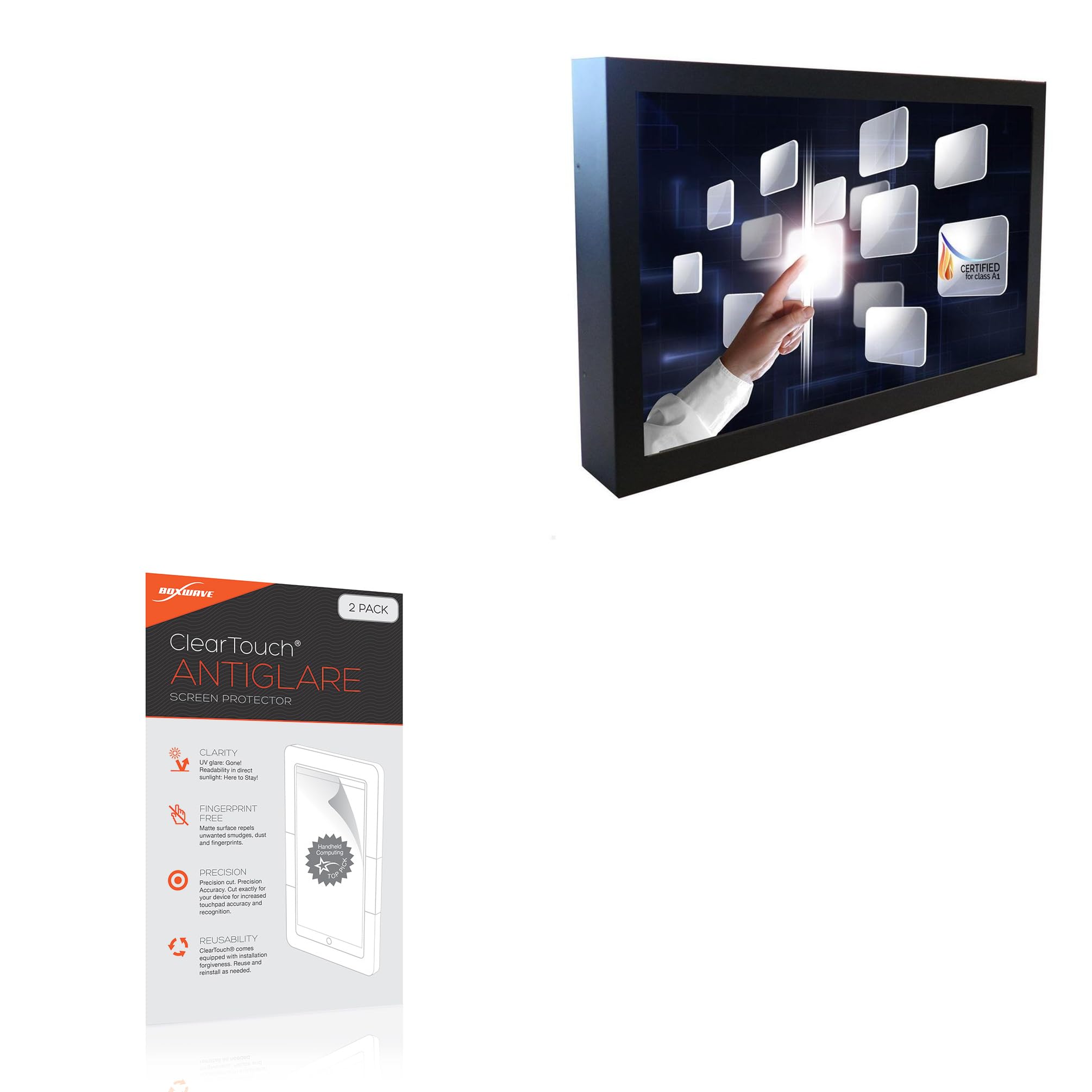 BoxWave Screen Protector Compatible With Distec BLO-Line 31.5 VideoPoster (31.5 in) - ClearTouch Anti-Glare (2-Pack), Anti-Fingerprint Matte Film Skin