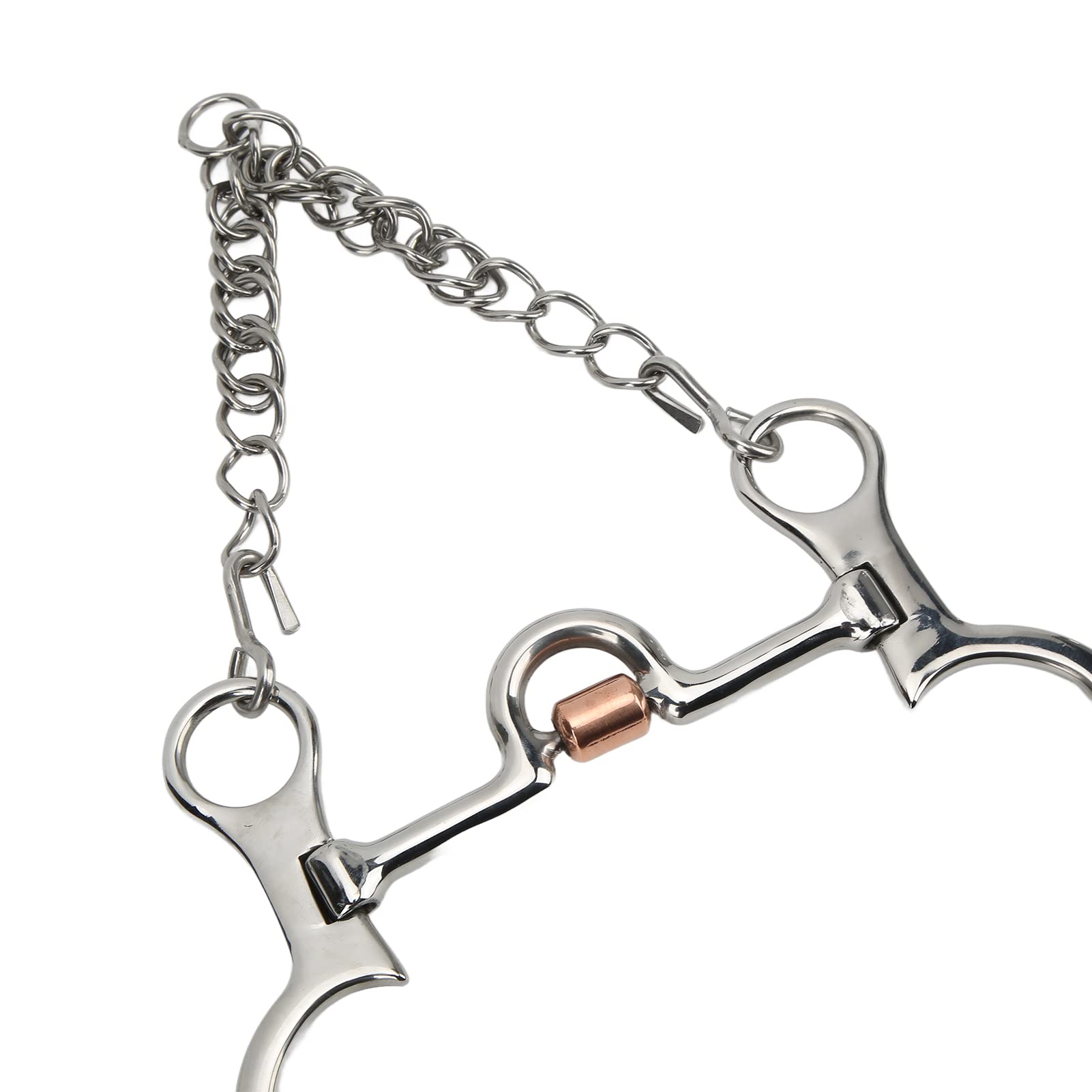 Bocado de Caballo, Bocado Pelham Articulado Mano de Obra Fina Tallado para Rendimiento Ecuestre para Montar a Caballo(120MM)