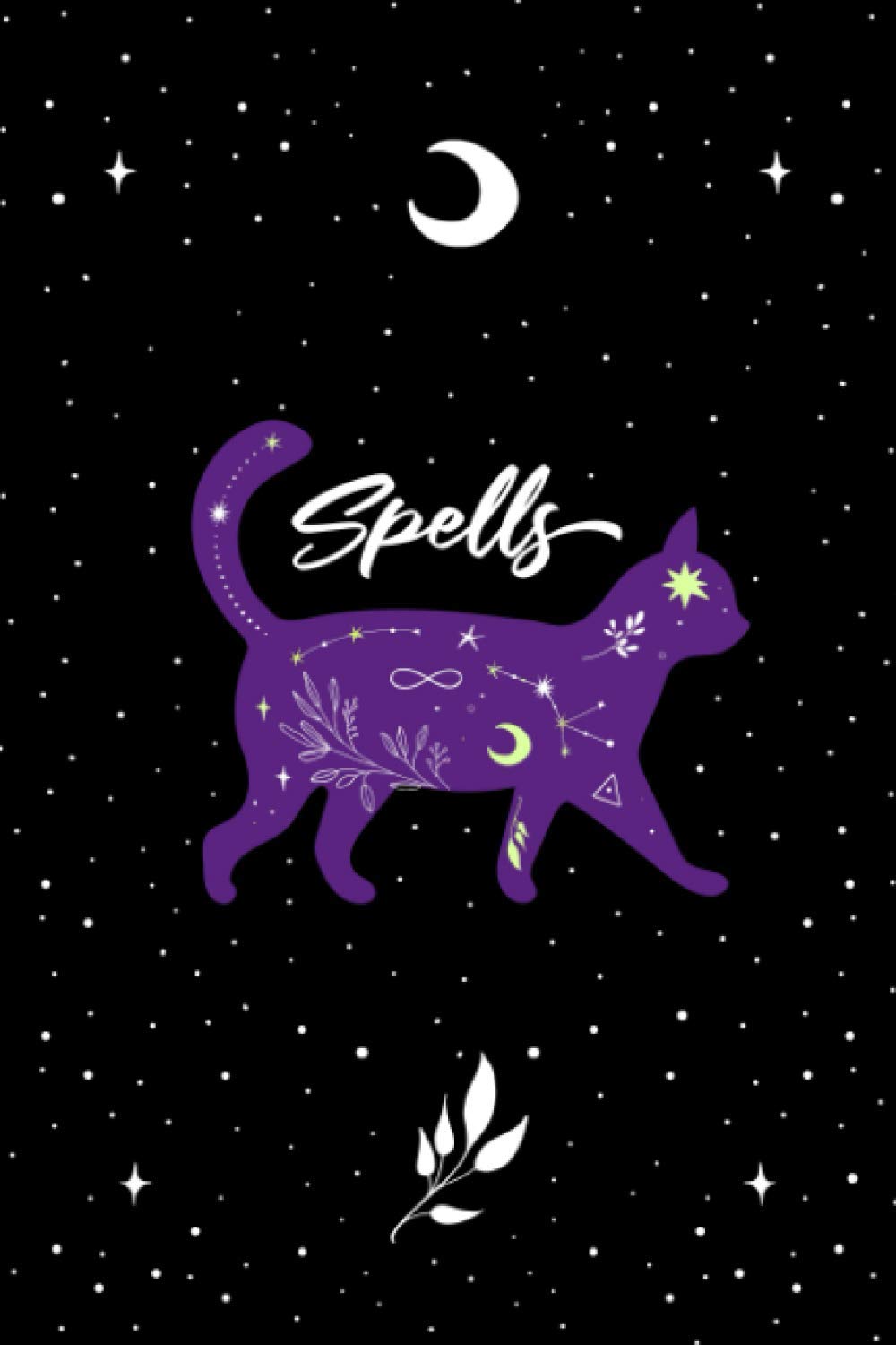 Spells Notebook: Magic Purple Cat Witch Journal - Lined Notebook Journal, 6 x 9", 110 Pages (Witchcraft Supplies)