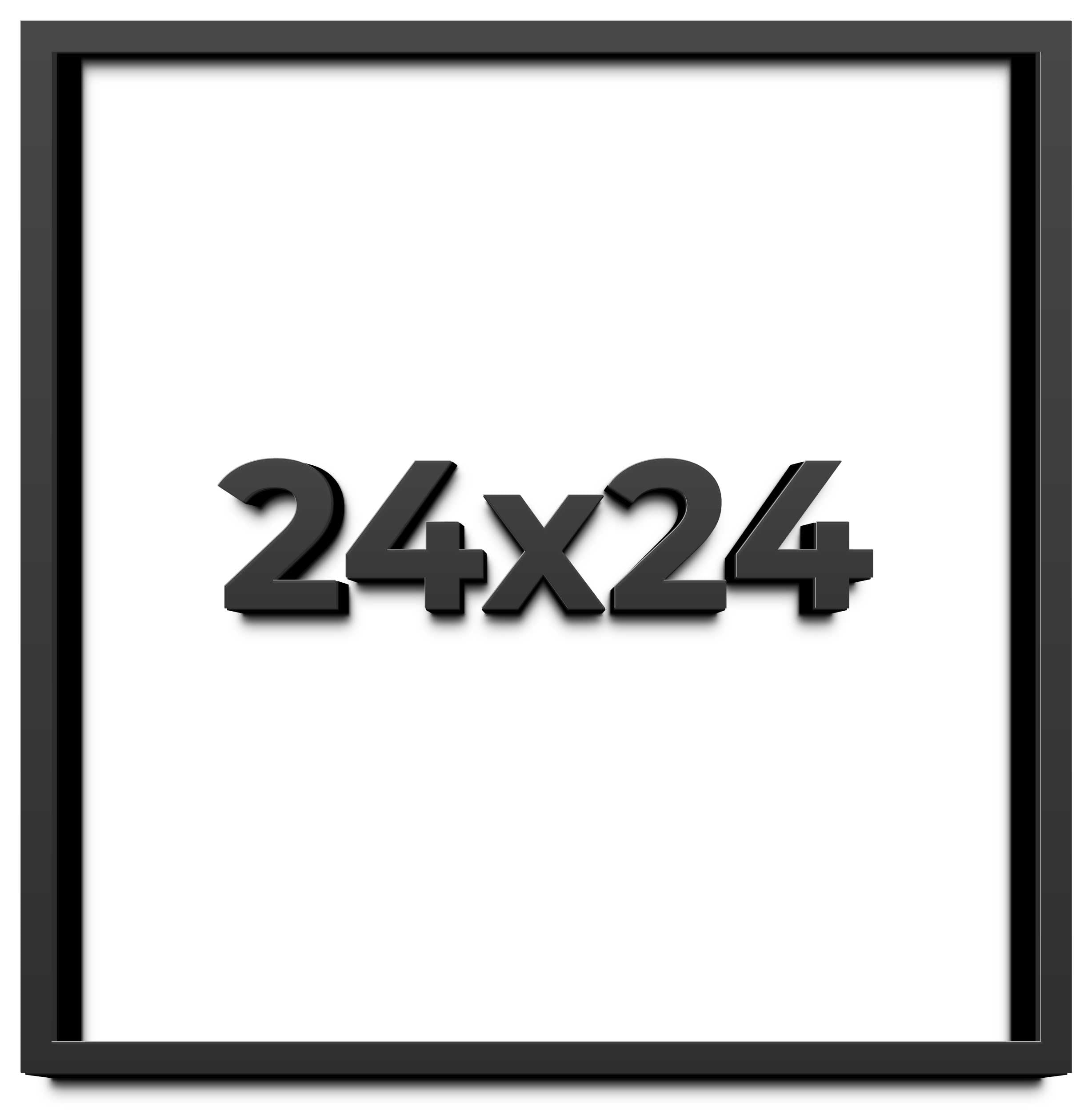 24x24 Shadow Box Frame Black | 1 Inch Deep Solid Wood Shadowbox Display Frame | UV Resistant Acrylic Plexiglass, Acid Free Backing, and Hanging Hardware | Dugan Picture Frame Style