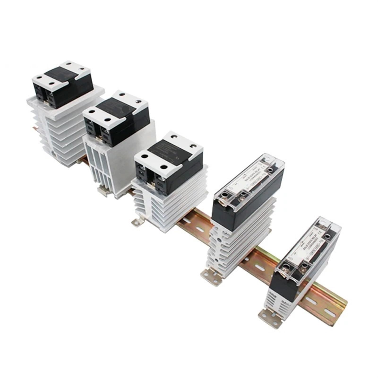 Relais SSR DC-AC 100A avec dissipateur de chaleur pour rail DIN - 2