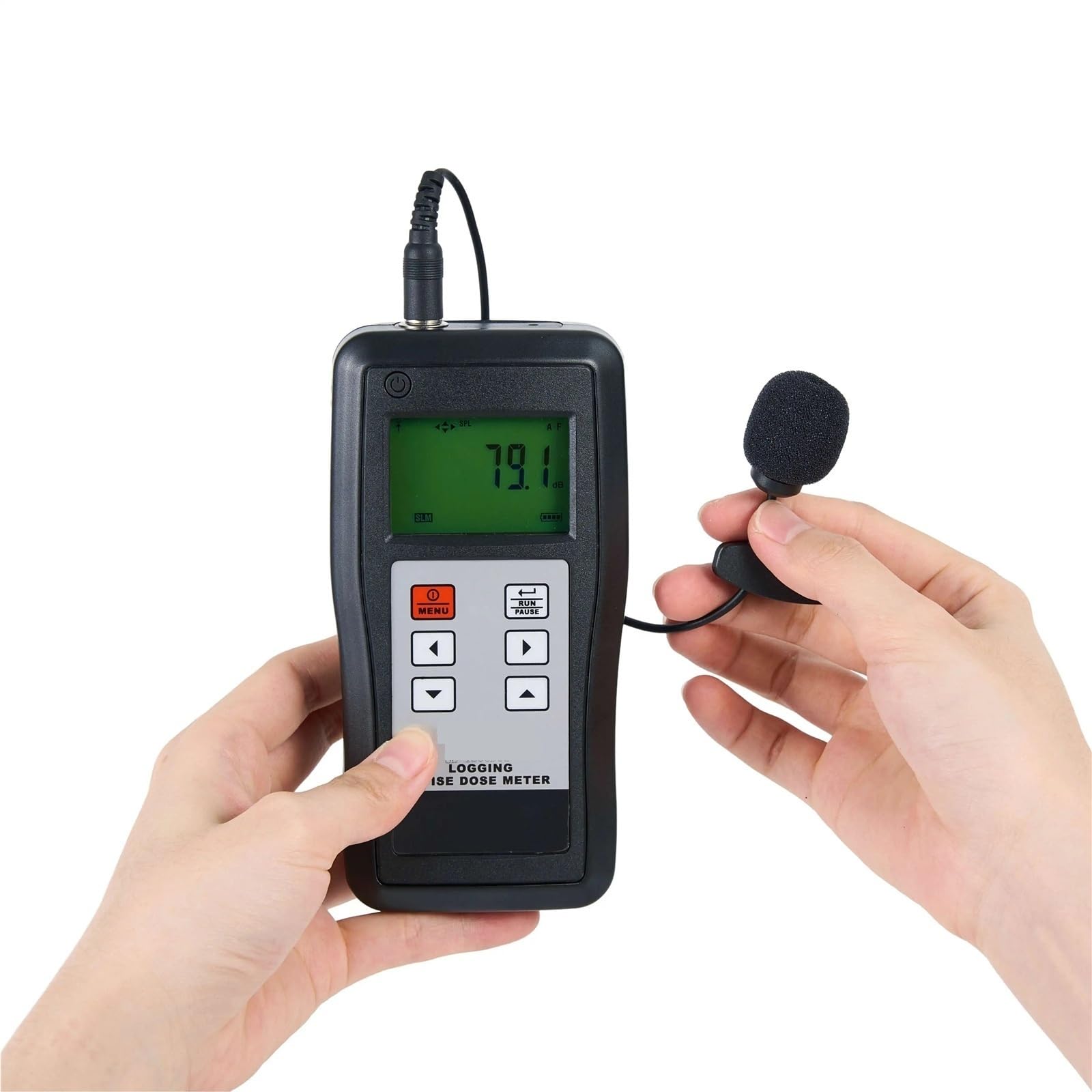 Edede One Color Decibel Meter, Personal Noise Dosimeter Noise Exposure Detector 60Db-130Db Professional Sound Level Meter Sound Decibel Meter