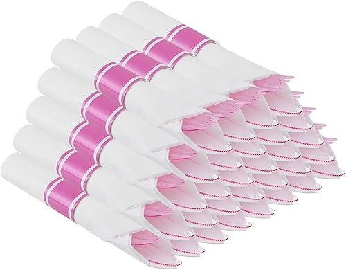 Miniatura 9 de Juego de servilletas y cubiertos preenrollados, paquete de 12 cubiertos envueltos desechables, cubiertos de plástico enrollados en oro con 12