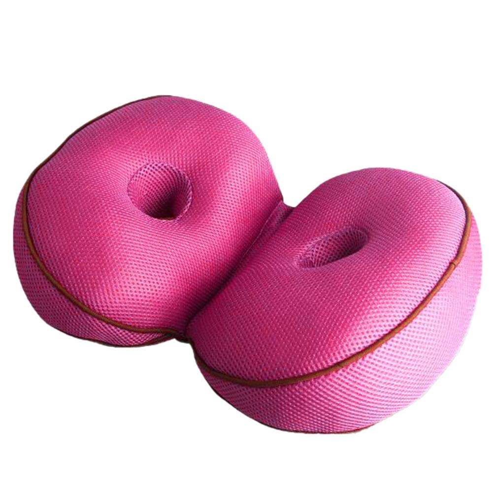 BrownrollyHip Memory Foam Cushion Back Hip Legs Knee Support Nerve Pressure Relief Rose-red