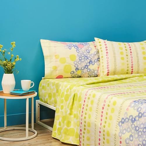 Completo Lenzuolo Effetto Copriletto Letto Singolo Bassetti Art.Blow Flower