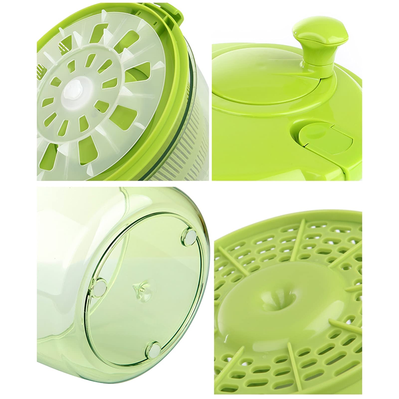 CASOTA Centrifuga for Insalata Multiuso, Grande, 5 Litri, asciugatrice Rapida, Facile da Pulire, lavasciuga for Insalata for Frutta e Verdura, Gratis, centrifuga for Frutta, affettatrice da Cucina