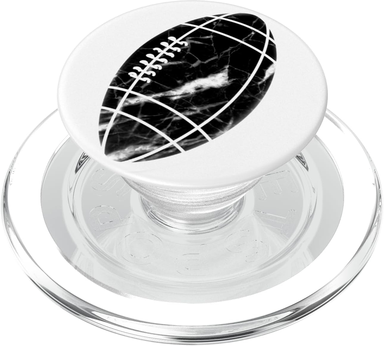 Football with Black Phone Stand for Men PopSockets PopGrip for MagSafe