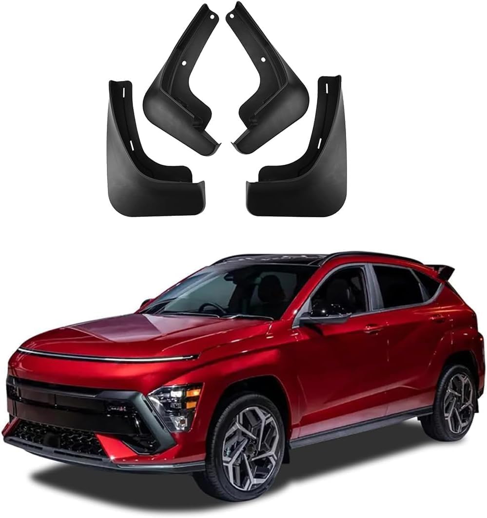Nysldsco Normal 4Pcs Premium Mud Flaps For Hyundai Kona 2024-2025 Front And Rear Splash Guards Durable Mudguards Protection Against Road Debris