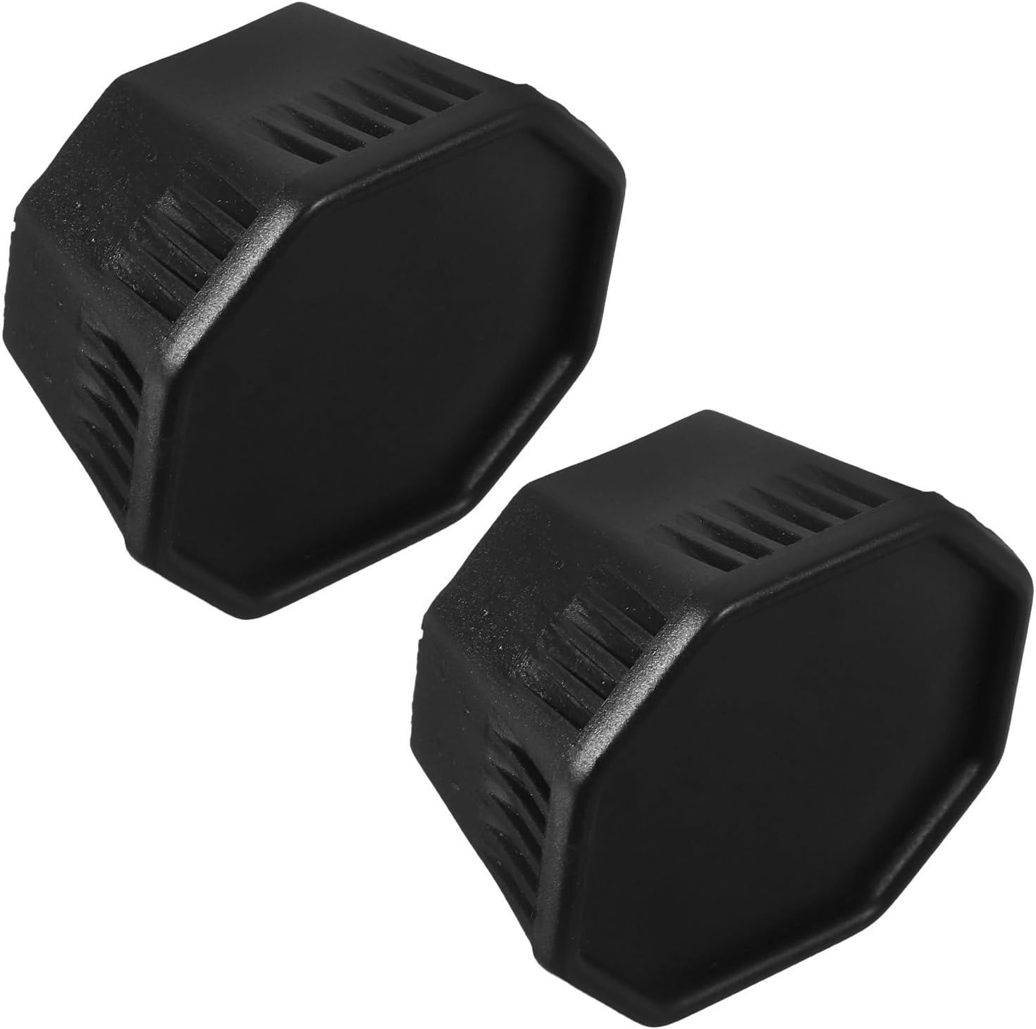 2pcs Badminton Racket Replacement End Cap Black Plastic Cover