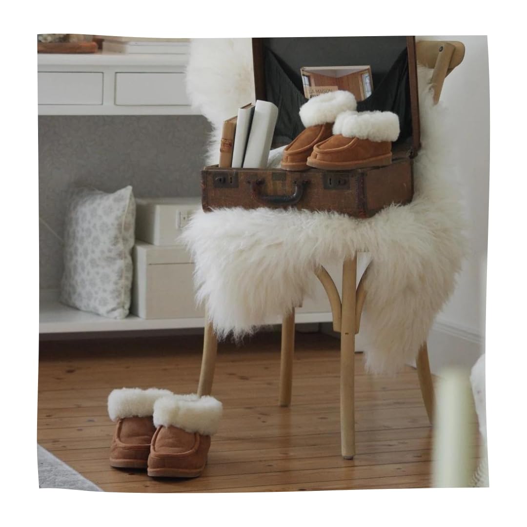 Pantoufles/Chaussons Printemps/Eté/Automne/Hiver Homme et Femme | Peau de Mouton 100% Naturelle | du 36 au 47 | Intérieur et Extérieur | Propriétés thermorégulatrices