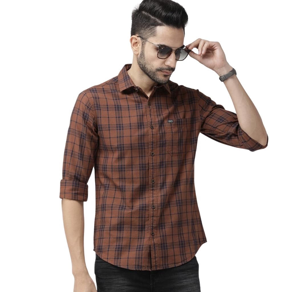 The Indian Garage Co Men Slim Fit Checked Shirts