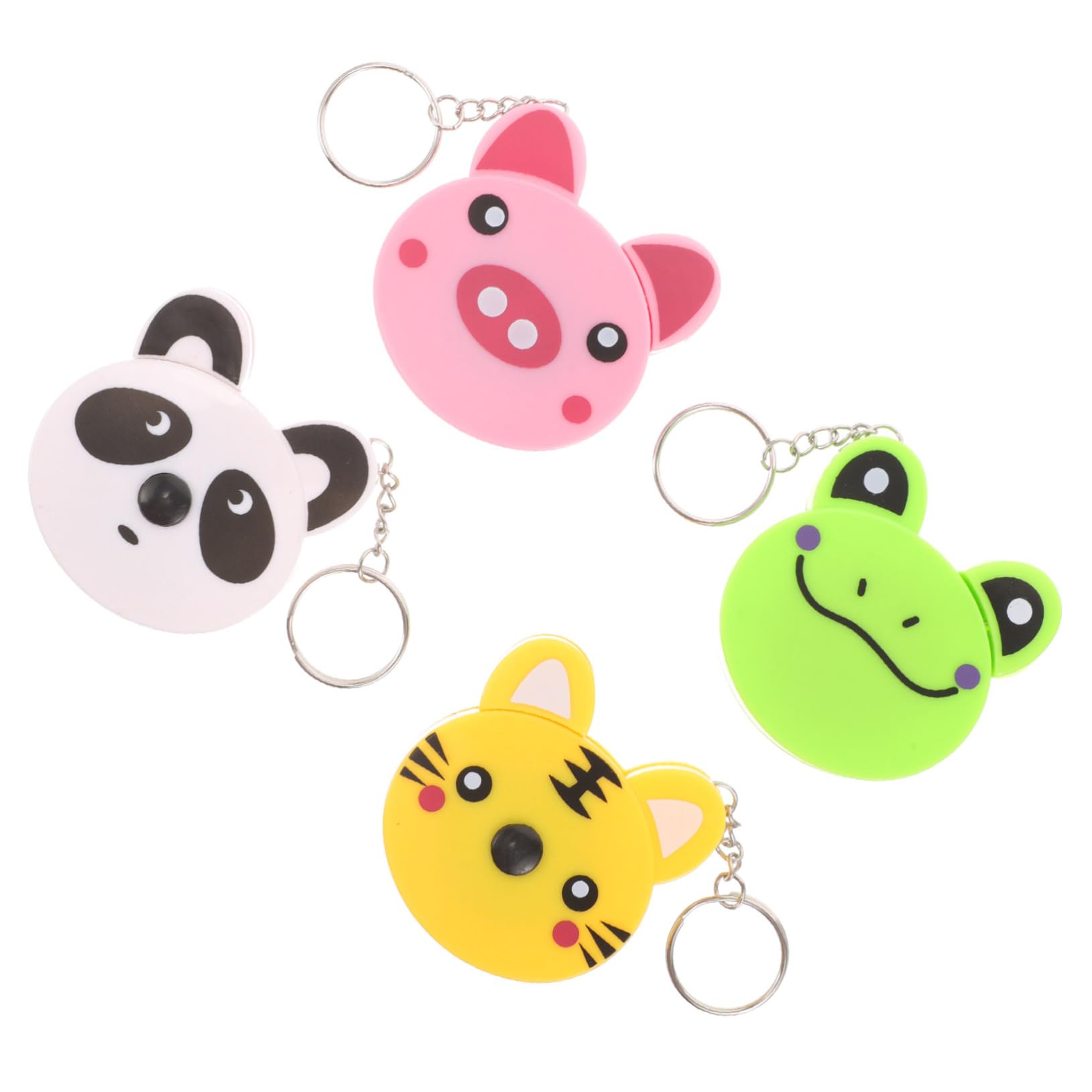 Hemobllo 5 Ensembles Mini Mètre Ruban Animaux Mains Stickers Tube À Essai De Support Offre Tubes De Laboratoire Épreuvage Signe Stickers Bande Mignonne Rétractable Badge Abdos 4 Pièces * 5