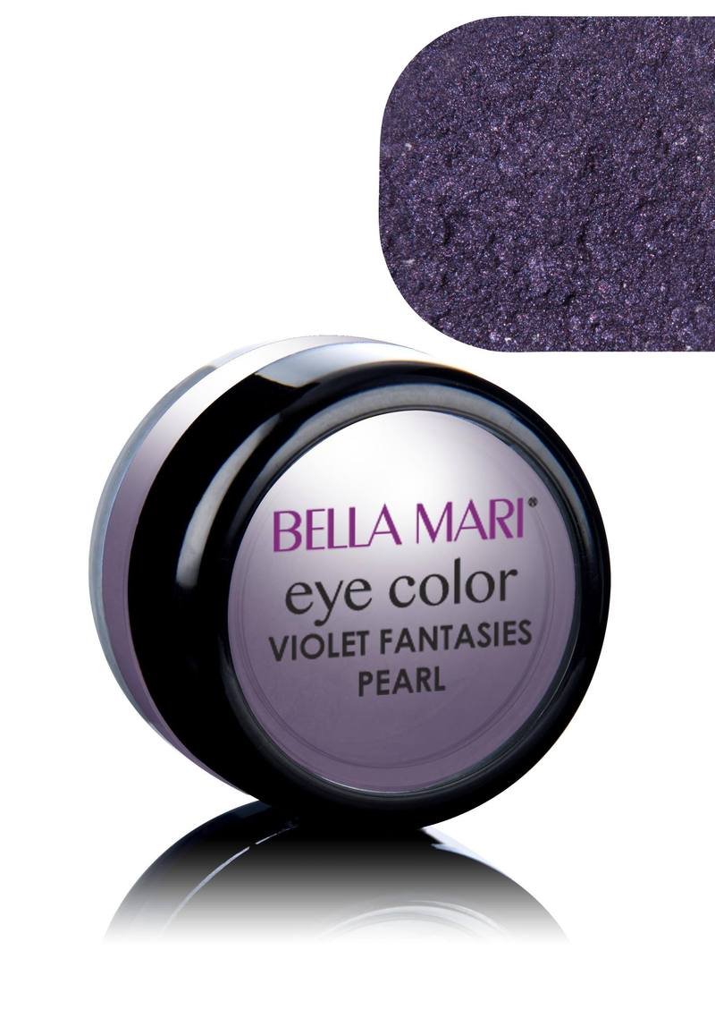 Bella Mari Natural Mineral Eyeshadow, Violet Fantasies (Pearl); 0.1oz