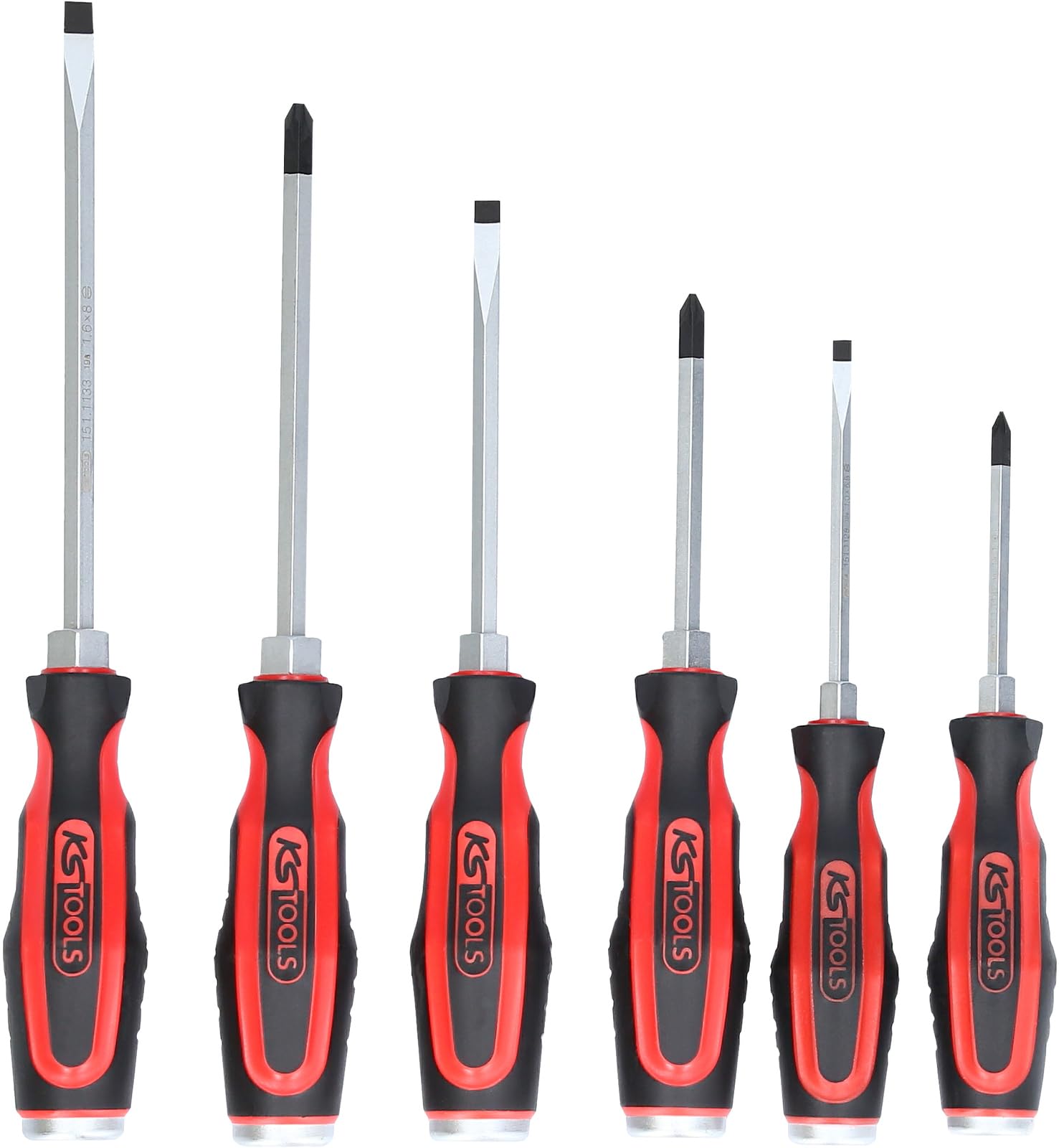 KS Tools 151.1165 Ergomax PZ/Slot Screwdriver Set (6 Pieces), Transparent - Image 2