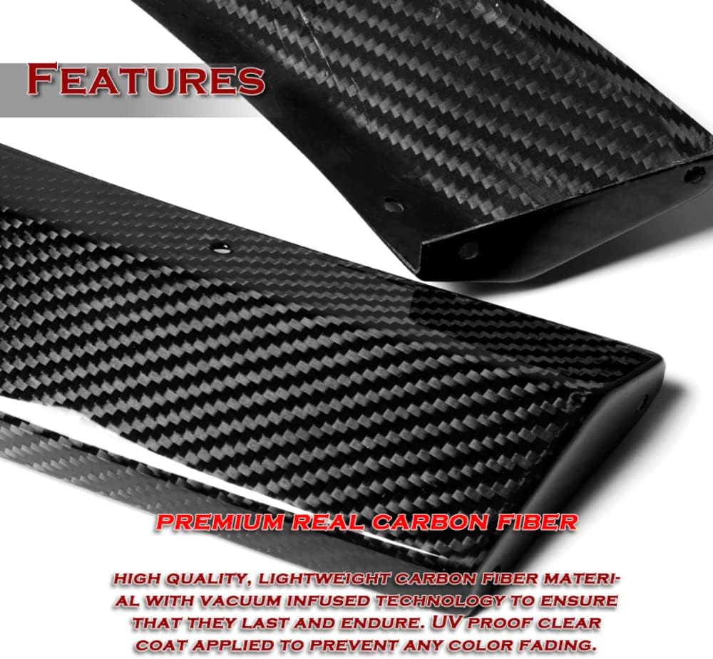 Q1-TECH, Front Bumper Lip fit for Compatible with 2006 2007 2008 2009 Nissan 350Z, Front Bumper Lip Spoiler Air Chin Body Kit Splitter Real Carbon Fiber, Front Bumper Body Spoiler Lip