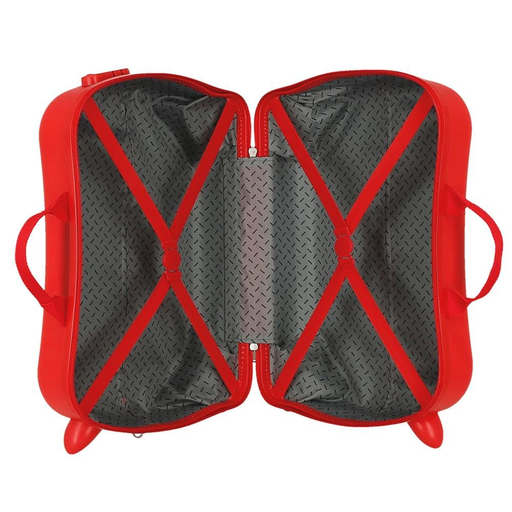 Joumma Disney Mickey Racing Walizka dziecięca czerwona 50 x 38 x 20 cm sztywne tworzywo ABS boczne zapięcie szyfrowe 34 l 2,1 kg 2 podwójne koła bagaż podręczny