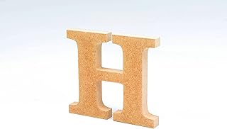 Lettere di legno. Lettere grandi in legno MDF da 12 cm di altezza, per decorazioni e lavori artigianali. Alfabeto completo H