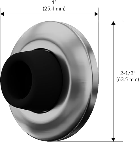 Miniatura 5 de C.R. LAURENCE J4540 CRL - Tope de puerta de acero inoxidable cepillado montado en la pared