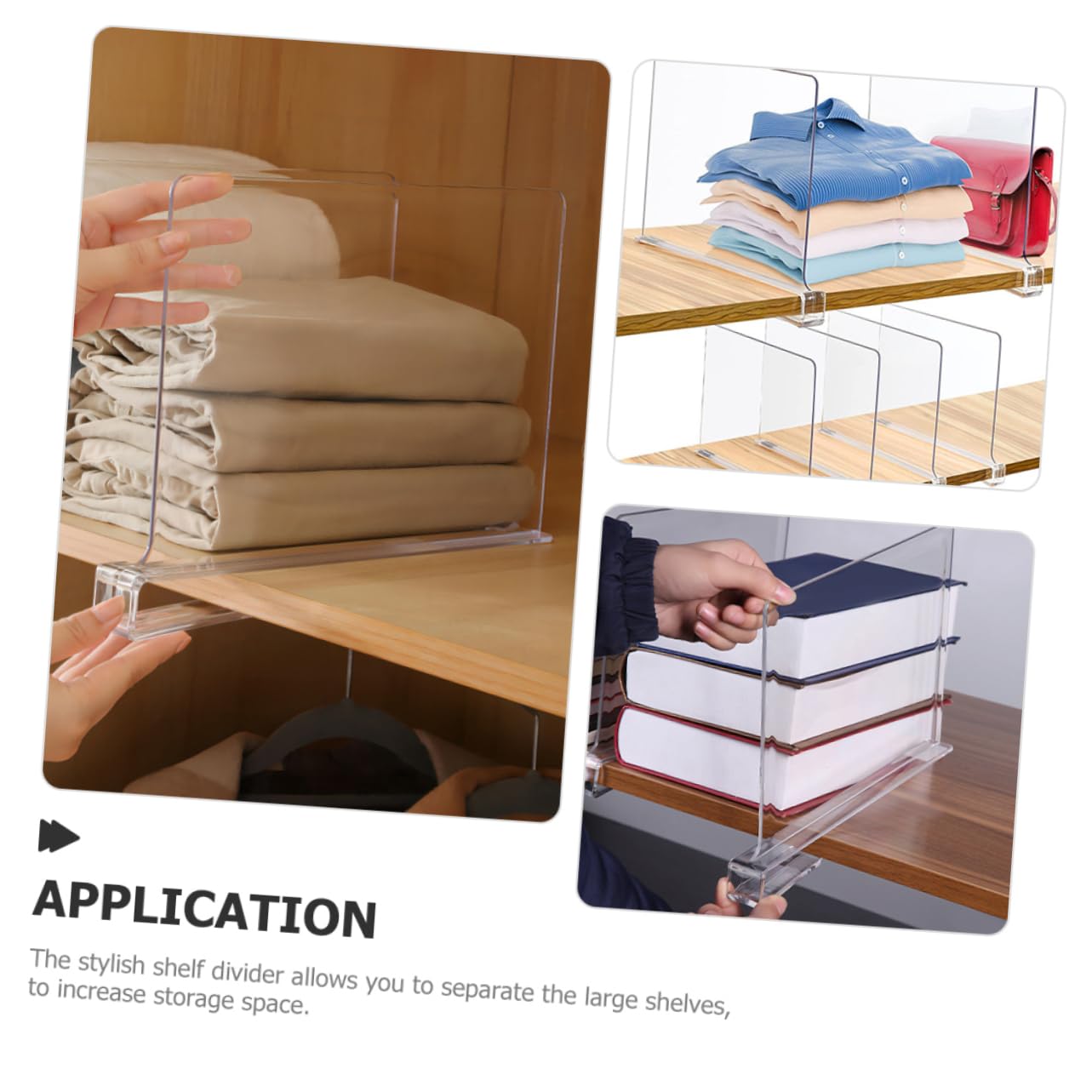 MAGICLULU Lot De 6 Séparateurs De Vêtements Réglables en Plastique Non Polyvalents pour Rangement Et Organisation De La Maison