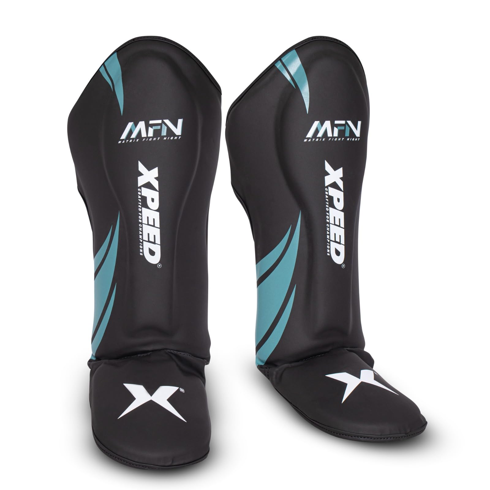 XPEED XP1806 MFN Shin Pad/Shin Guard for Men and Women | Training Practice and Sports | Ultra Light Weight Shinguard with Ankle Adjustable | Hook and Loop Closure System (L, Blue)-image-15