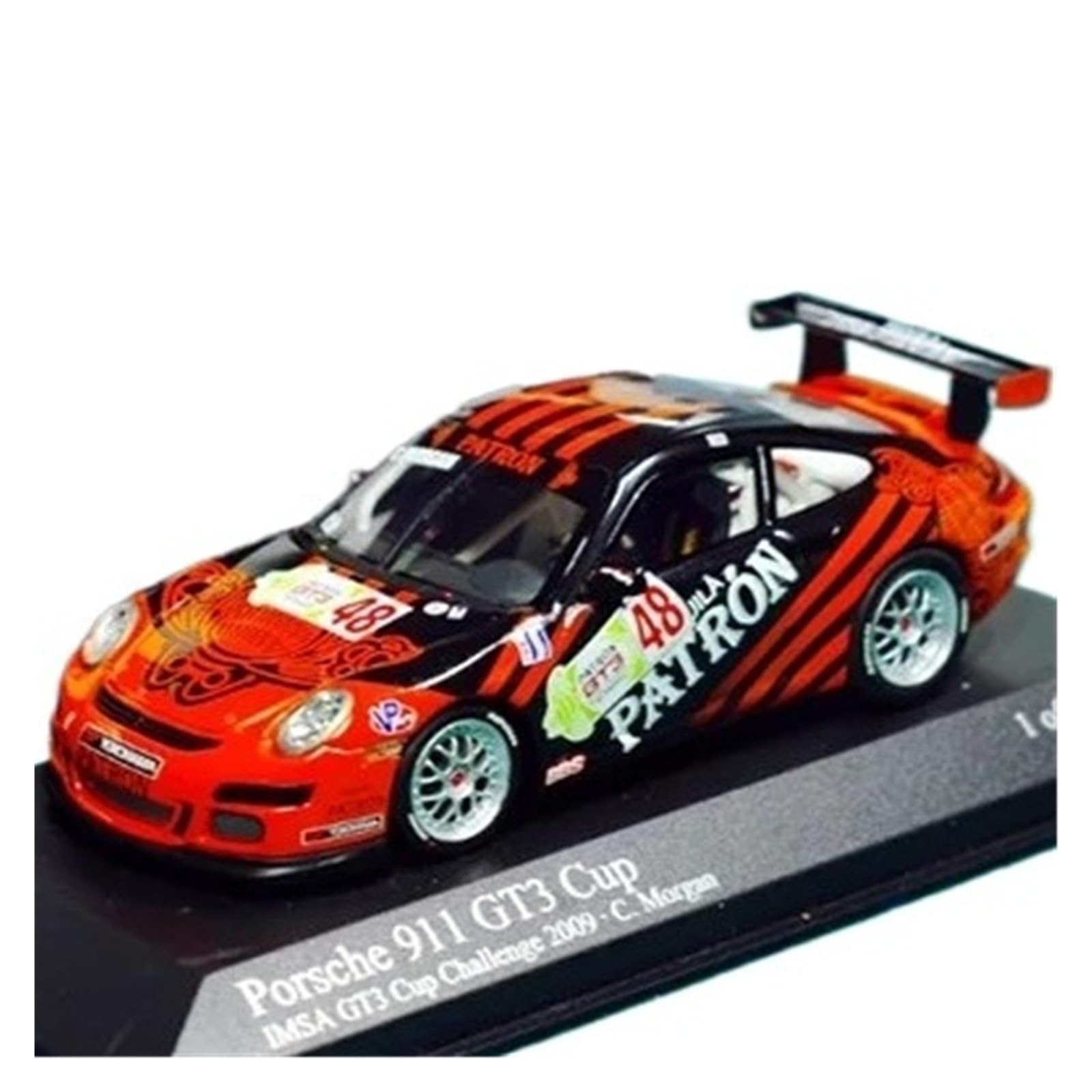 Miniature Display 1:43 Scale for 911 GT3 Cup-IMSA Challenge 2009 Alloy Car Die Cast Kit Static Collection Ornaments Simulation Collection