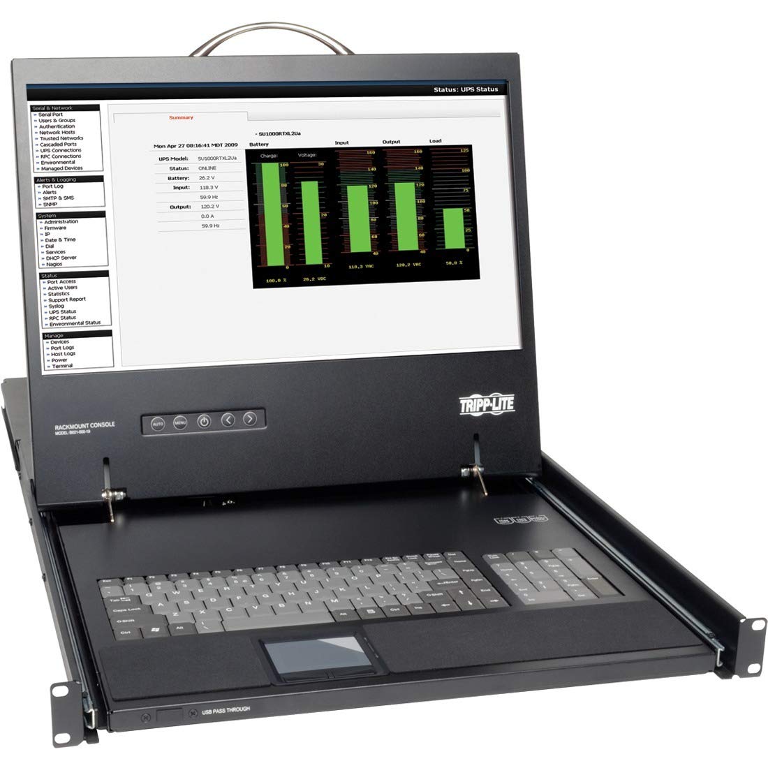 Tripp Lite B021-000-17 KVM Console Unit 1U Rackmount with 19-Inch LCD