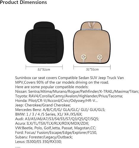 Miniatura 5 de Fundas de asiento de automóvil, casco de trigo sarraceno, fundas de cojín para asiento de automóvil, ventilado, transpirable, cómodo, protector