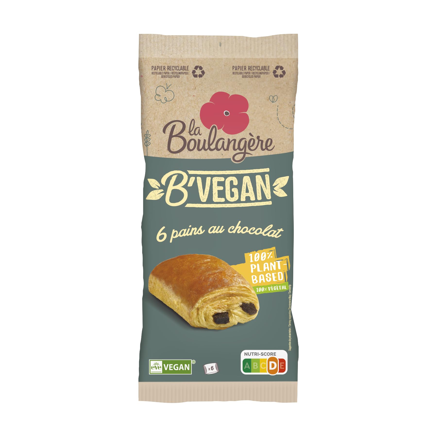 LA BOULANGERE Pains Chocolat Vegan 6 x 45 g