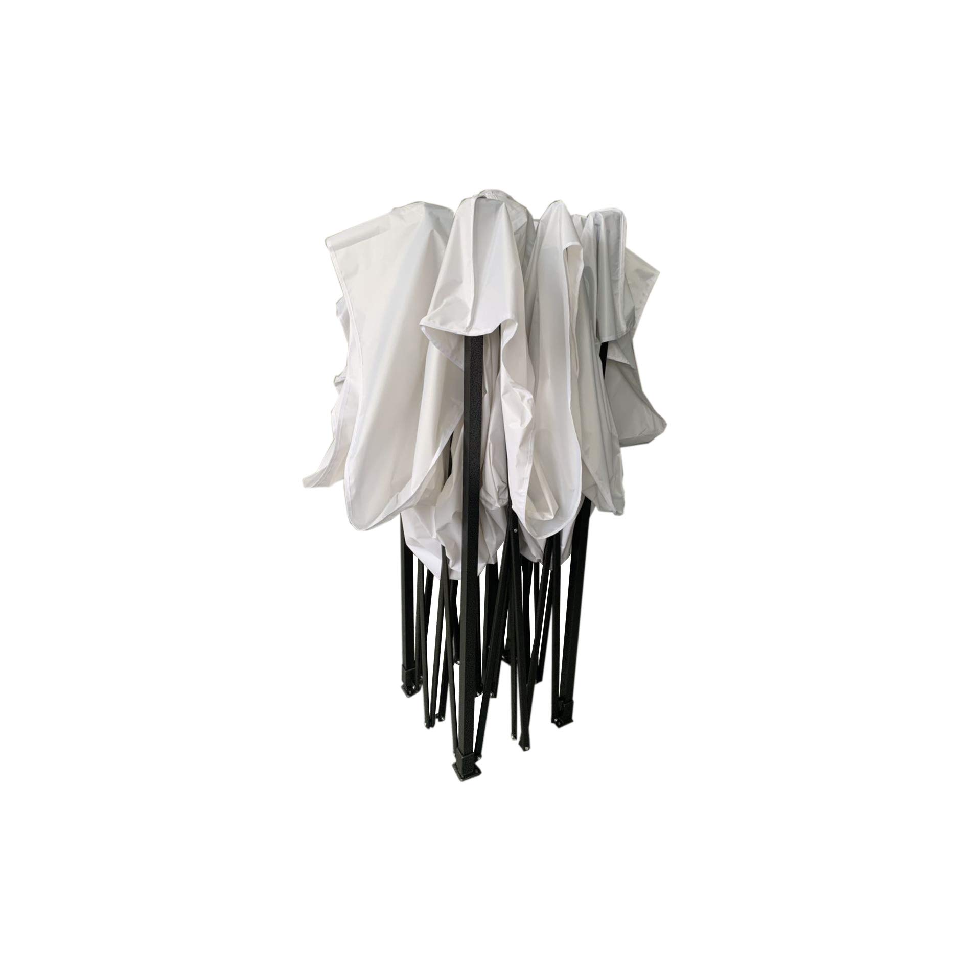 Rebecca Mobili Gazebo Tendone a Fisarmonica 3,1 x 3 x 3 mt Poliestere Metallo Bianco con Custodia e Pesi