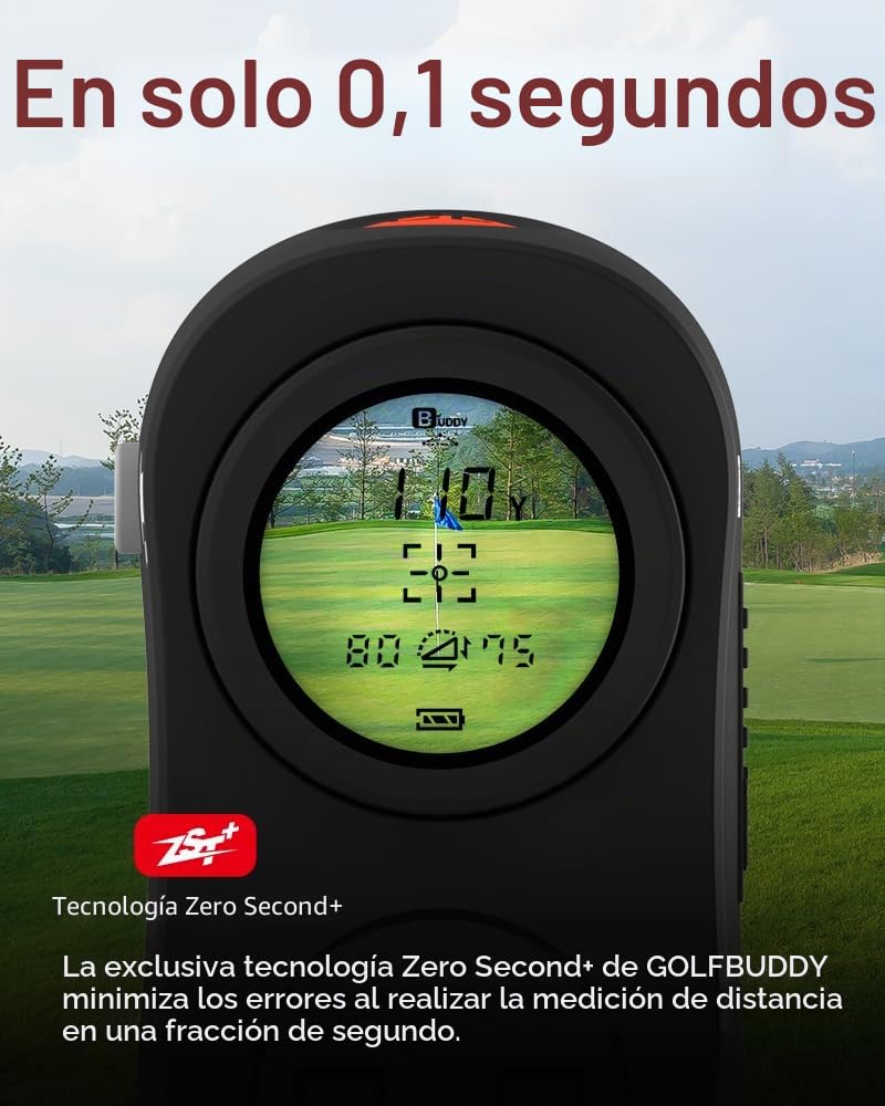 GolfBuddy GB Laser 2S Pro - Buscador de Rango de Golf con Pendiente, Rango de 2 a 1093 Yardas, buscador de Pines, vibración, Modo Buddy, escaneo y triangulación, buscador de Rango preciso para Mayor