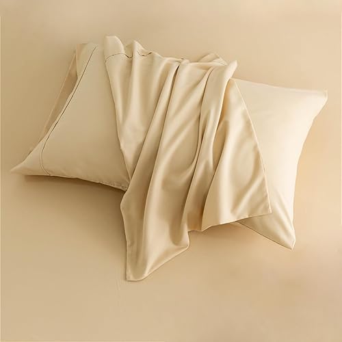 Miniatura 2 de Juego de 2 fundas de almohada refrescantes tamaño Queen, de microfibra súper suave con cierre de diseño abierto, fundas de almohada, resistentes a