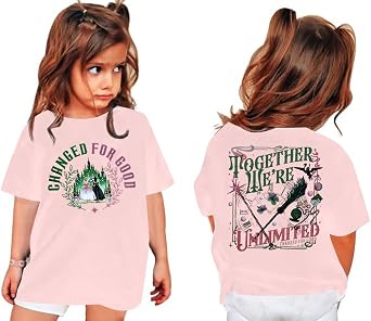 Girl Musical Shirt Magical Witch and Princess T Shirts Changed for Good Tees Movie Short Sleeve Tops
