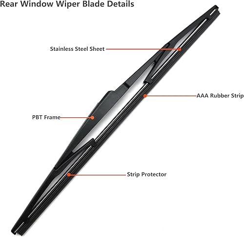 Miniatura 5 de Repuesto para Toyota Sienna 2004-2010  Mazda CX-7 2007-2012 CX-9 2007-2015, brazo y limpiaparabrisas trasero, juego de limpiaparabrisas trasero y