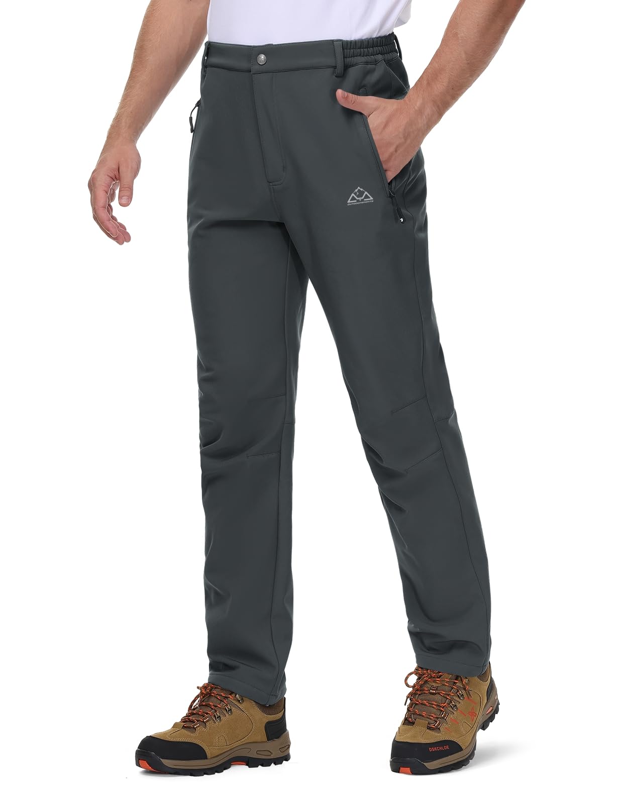 Rdruko Softshellhose Herren Winterhose Wasserdicht Skihose Winter Arbeitshose Warme Gefüttert Hosen Wanderhose Outdoorhose