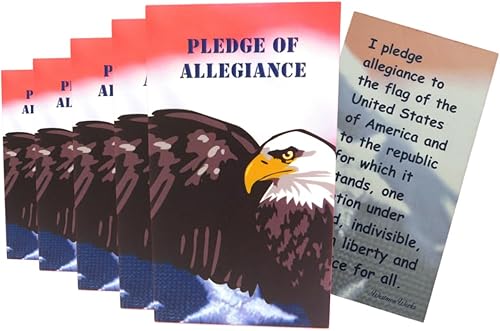 Westmon Works Pledge of Allegiance Cards - Paquete de 24 tarjetas para profesores a granel para niños, fabricado en los Estados Unidos, juego de 24