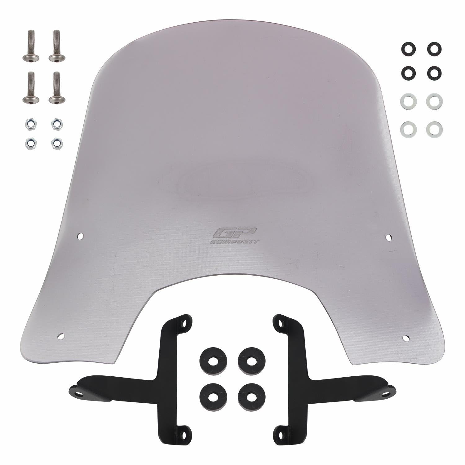 GP Kompozit Evrensel Scooter Kısa Ön Cam Ön Cam Füme 42 cm