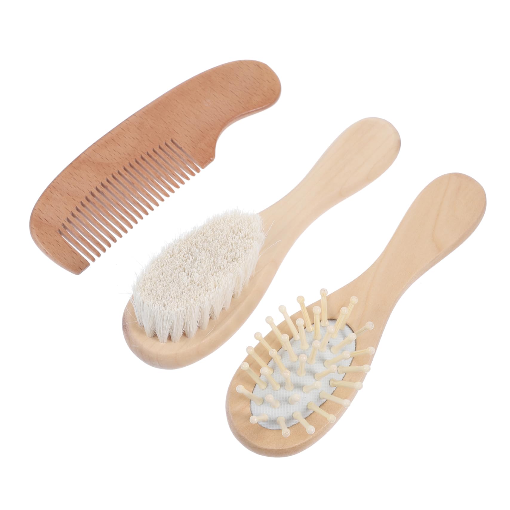 MERRYHAPY Newborn Boy/Girl Grooming Kit 1 Set of Baby Brush Comb Set Brush for Gentle Scalp Massage Hair Wash Brush for Home
