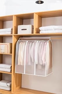 Garment Bags for Hanging Clothes,Suit Bags for Closet Storage with Zipper,Garment Bags for Storage for Shirts, Coats, Dresses (Matte, 23.6x39.3x39.3)