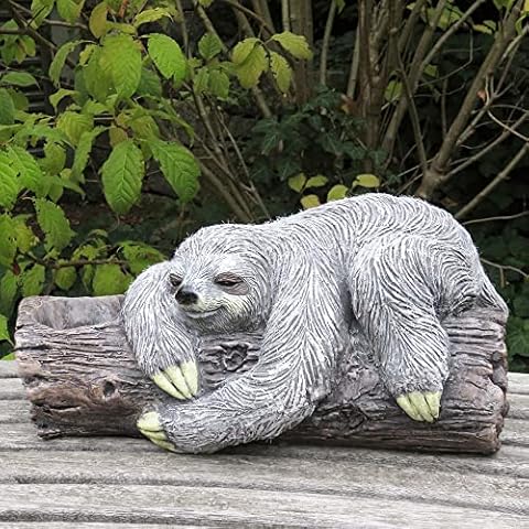 Unibest Gartendeko Faultier liegend Stein-Optik Gartenfigur Magnesium-Oxid Dekoobjekt Skulptur GW9520 Cover